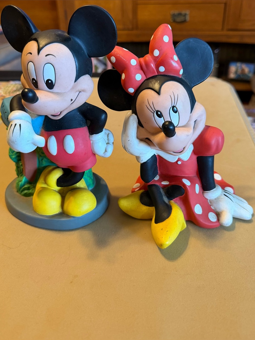 Mickey & Minnie Figurine Pair - Vintage coin banks